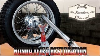 1975 Honda Tl125 K2 Full Restoration Part 2  wheels and suspension [upl. by Nedrob452]