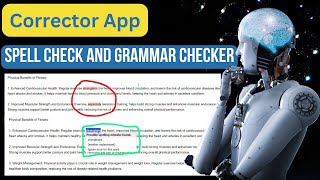 Spell Check and Grammar Checker With Corrector App  Corrector App Demo [upl. by Aelber]