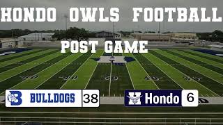 Hondo Owls Varsity Football vs Bandera Bulldogs [upl. by Hite]