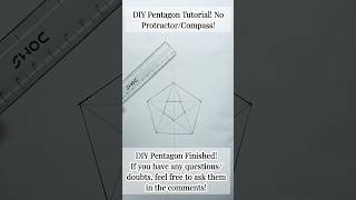 How to Make a Pentagon Without a Protractor or Compass A DIY Tutorial [upl. by Anilyx673]