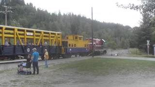 Lions POVA Tour Train backing into Metaline Falls WA [upl. by Ahsyat]