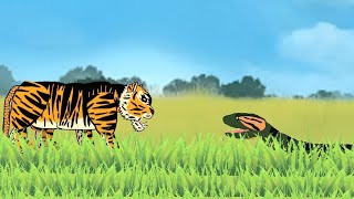 TIGER VS ANACONDA  ANIMATION [upl. by Sacul]