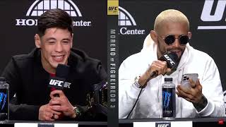 Brandon Moreno vs Deiveson Figueiredo Cringe Highlights  UFC 270 PreFight Press Conference [upl. by Enelrahs]