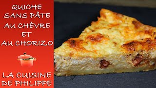 Quiche sans pâte au chèvre et au chorizo [upl. by Phaidra]