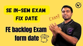 SE InSem exam datesFE exam form dateSPPU Updates [upl. by Ahtebat]