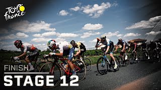 Highlights Tour de France Stage 12 finish  Cycling on NBC Sports [upl. by Arutek]