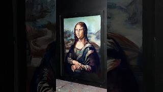 I was bored  how I painted the Mona Lisa with my feet artist portrait funnyart paintings [upl. by Terris]