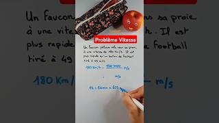 Problème Vitesse maths college shorts shortvideo [upl. by Nich976]