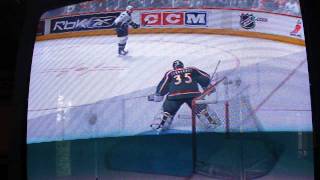 Richard Zednik Shot Narrowly Misses Net [upl. by Ecart]