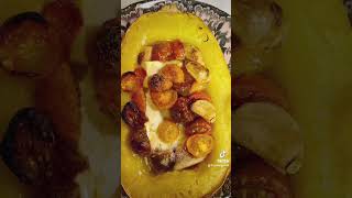 ￼ Butternut spaghetti squash cooking autumn fall spookyseason easy healthy food [upl. by Rebeh56]