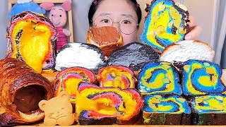 별이 빛나는 밤식빵🌌 치즈식빵 크림빵 디저트 먹방 Dessert Mukbang [upl. by Notled]