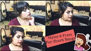 Simple Styles Fixes For Short Bangs [upl. by Amzu]