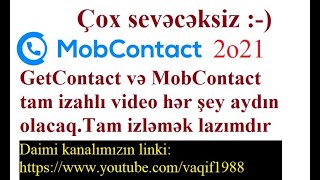 GetContact 2021 qeydiyyat tam izahlı  MobContact tətbiqi ilə qarşılaşdırma [upl. by Dlaner46]