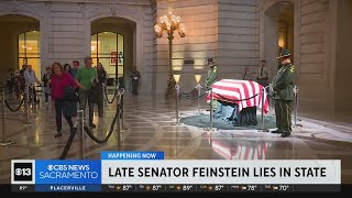 Mourners elected leaders continue to pay respects to late Sen Dianne Feinstein [upl. by Aridnere]