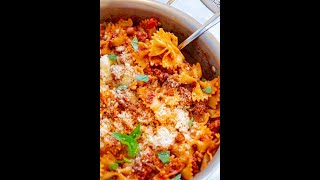 Skillet Bow Tie Lasagna [upl. by Mailliw]