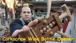 Homemade Wooden Corkscrew  Process of making [upl. by Gaile614]