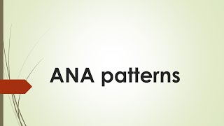 ANA patterns توضيح حول موضوع [upl. by Eizeerb]