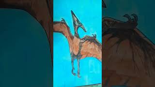 Pteranodon  🕊️☁️✍️🎨 ytshortsindia drawing dinosaur jurrasicworldfacts pteranodon [upl. by Soirtimid758]