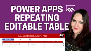 Power Apps Editable Table [upl. by Gurevich]