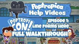 PoptropiCon Island Episode 1 Line Forms Here  Poptropica Help Videos [upl. by Emlyn343]