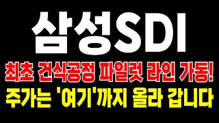 삼성SDI 주가전망 국내최초 건식공정 파일럿 라인 가동 눌림목 잘보세요 주가는 여기까지 올라 갑니다 삼성SDI 삼성SDI주가 [upl. by Binnie909]