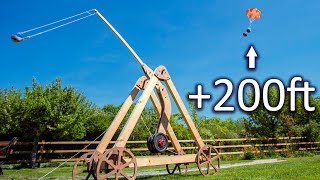 Launching a Trebuchet Straight UP [upl. by Elletnahs]