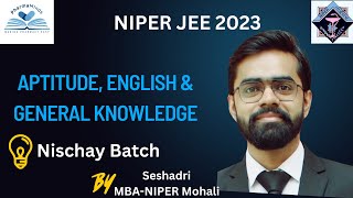 NIPER JEE 2023 Aptitude amp General Knowledge  NIPER Mohali Target  Pharmaminds [upl. by Nerej695]