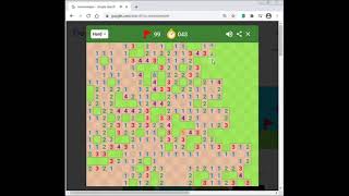 Google Minesweeper Hard in 57 seconds Former WR [upl. by Atniuqal]