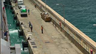 Viking Sea docking in Bridgetown Barbados [upl. by Sapphire]