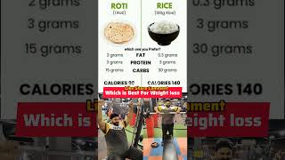 Rice vs Roti Which is Best for Weight loss weightloss shorts [upl. by Twitt]