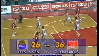 efes pilsen vs olympiakos 4277 199495 euroleague [upl. by Llehcam]