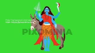 Kalaratri Maa Animation  Navratri Special  Green Screen  Navratri 2024 [upl. by Magdalen]