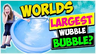 THE WORLD’S BIGGEST WATER BALLOON WORLD RECORD WUBBLE BUBBLE CHALLENGE  The Reese Sisters [upl. by Bradway]