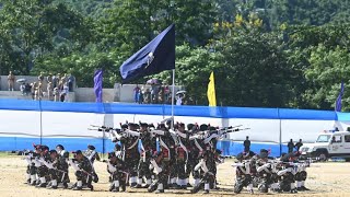 PTC Silent Drill Team On the way to Chimpu Aapbn ground for 52nd APP Raising day 2024 [upl. by Chladek]