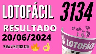 🍀 Resultado Lotofácil 3134 [upl. by Happy]