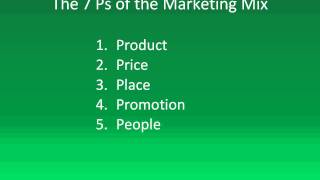 Marketing Mix Definition and the 7 Ps of the Maketing Mix [upl. by Allerus809]