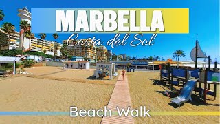 Marbella Spain Beach Walk September 2024 [upl. by Claudelle]