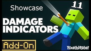 Damage Indicator and Health Bars DAMAGE INDICATORS AddOn  Minecraft Marketplace Add On Showcase [upl. by Atinrahc]