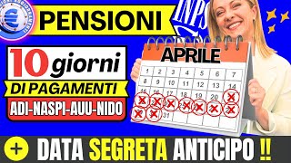 🔴PAGA INPS 24 APRILE 👉 ANTICIPI E DATE PAGAMENTI ADI ASSEGNO UNICO PENSIONI NIDO SFL NASPIEXSTRA [upl. by Forrest]