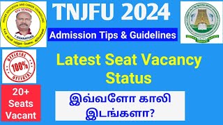 TNJFU UG 2024  Latest Seat Vacancy Status ktvschool tnjfu [upl. by Otreblide588]