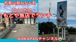 和歌山県みなべ町 とれとれ地の魚🐟もとや魚店でランチ🐟WAKAPANチャンネル🐼 [upl. by Goodrich]