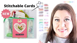 Cross Stitch on Cards with NEW Stitchable Cards Kits [upl. by Eirek]