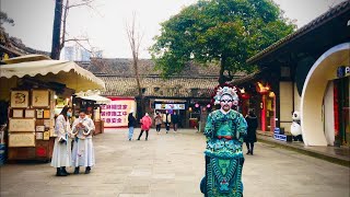 4KChina walk tour  Walk in jinli锦里）Chengdu  oldworld pedestrian street [upl. by Erreipnaej]