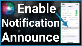 How To Turn On Announce Notifications On iPhone [upl. by Fanchan]