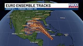 Tracking the Tropics Meteorologist Jennifer Lambers has the latest on Tropical Depression 18 [upl. by Einamrej396]