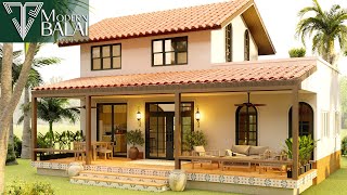 Simple House Design 3Bedroom Small Farmhouse Idea  9x11 Meters [upl. by Nayt]