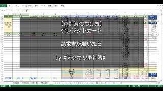 【家計簿のつけ方】クレジットカード：請求書が届いた日 [upl. by Ramraj688]