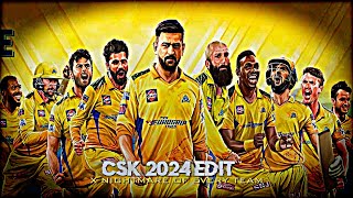 Csk 2024 Edit  Csk Attitude Status  Csk Whatsapp status 2024  ☆ indian editz ☆ [upl. by Ailee605]