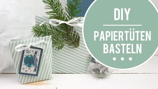 Tüten basteln aus Papier  DIY [upl. by Etteinotna]