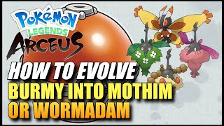 Pokemon Legends Arceus  How To Evolve Burmy Into Mothim Or Wormadam  How To Get Mothim Or Wormadam [upl. by Gnourt827]